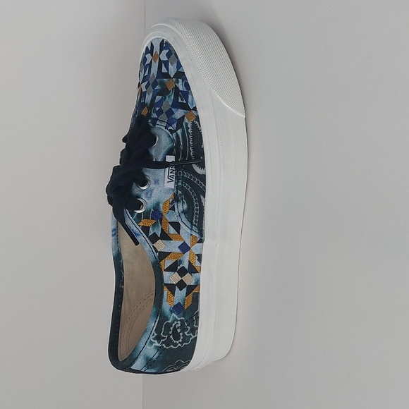 Vans Authentic 44 DX Mixed mosaic women's sneakers blue White size 6 - Picture 8 of 10